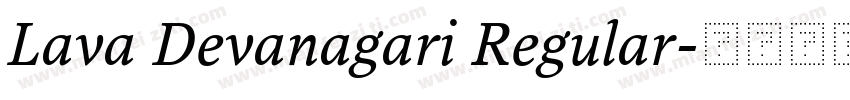 Lava Devanagari Regular字体转换
